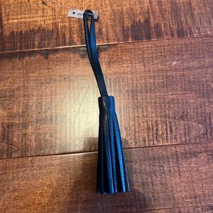 NWT Portland Leather Goods Black Leather Tassel